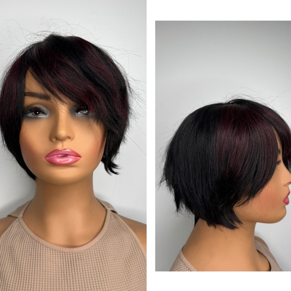 Duby Other - Stylish Black and Red HH Women's Wig